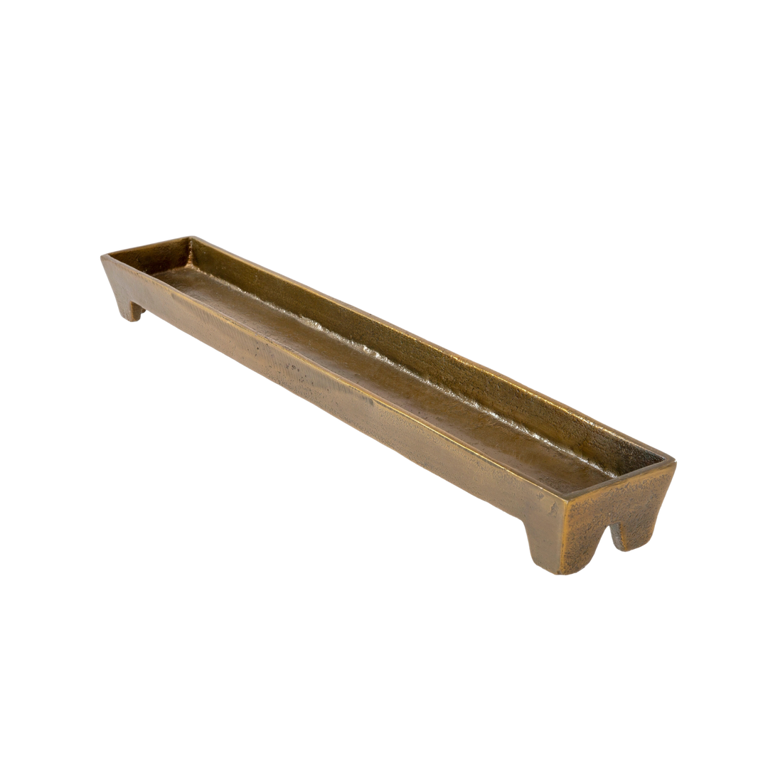 Slim Footed Tray Brass Bronze