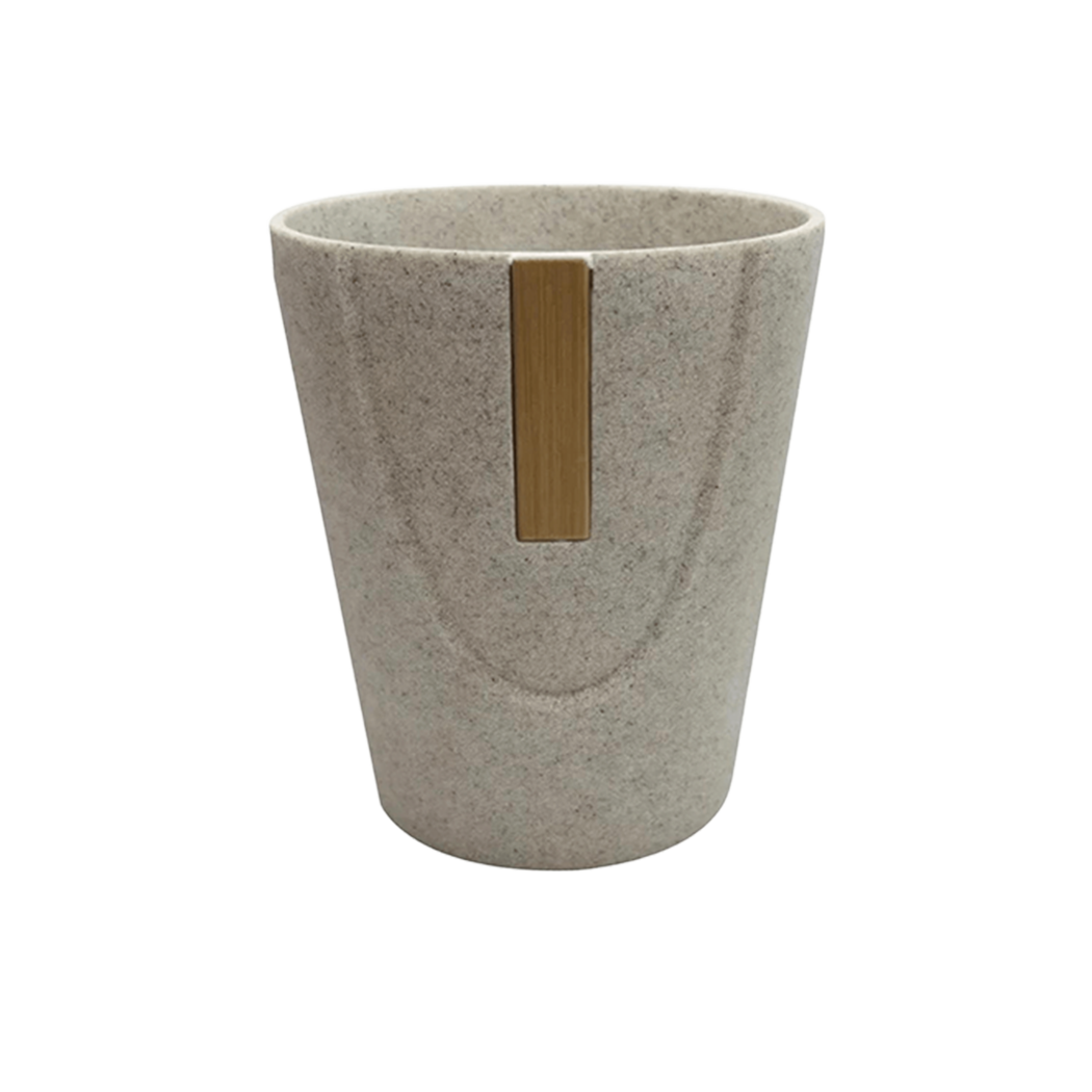 Aiden Resin and Wood Wastebasket
