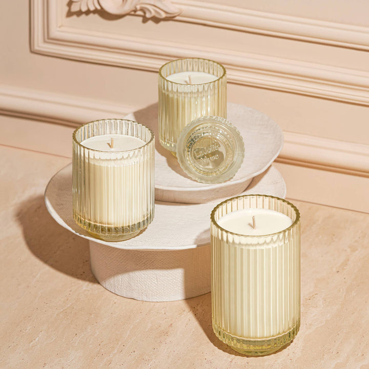 Aurélie Reeded Glass Candle: Champs de Tuberose - (M)