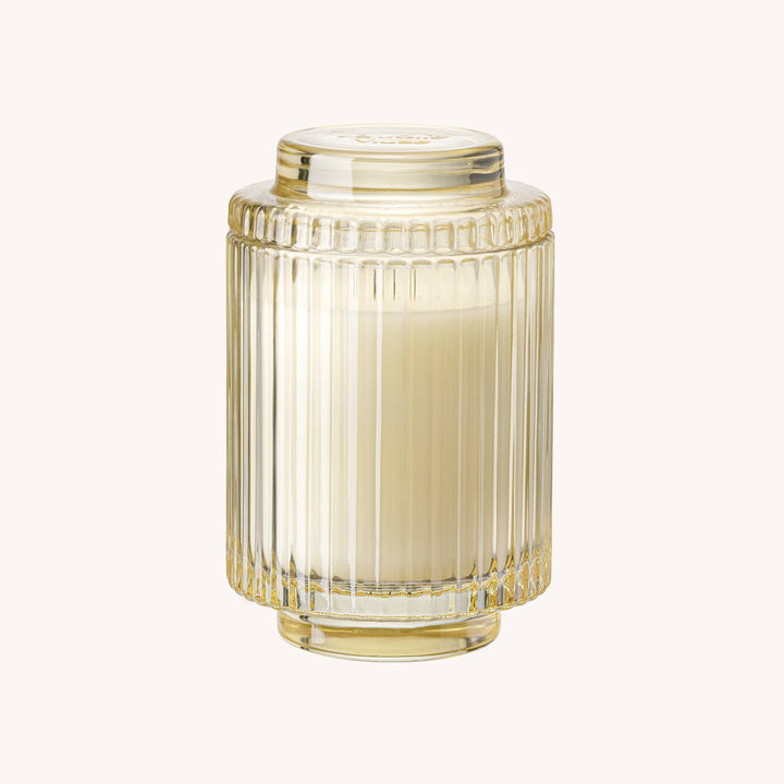 Aurélie Reeded Glass Candle: Champs de Tuberose - (M)