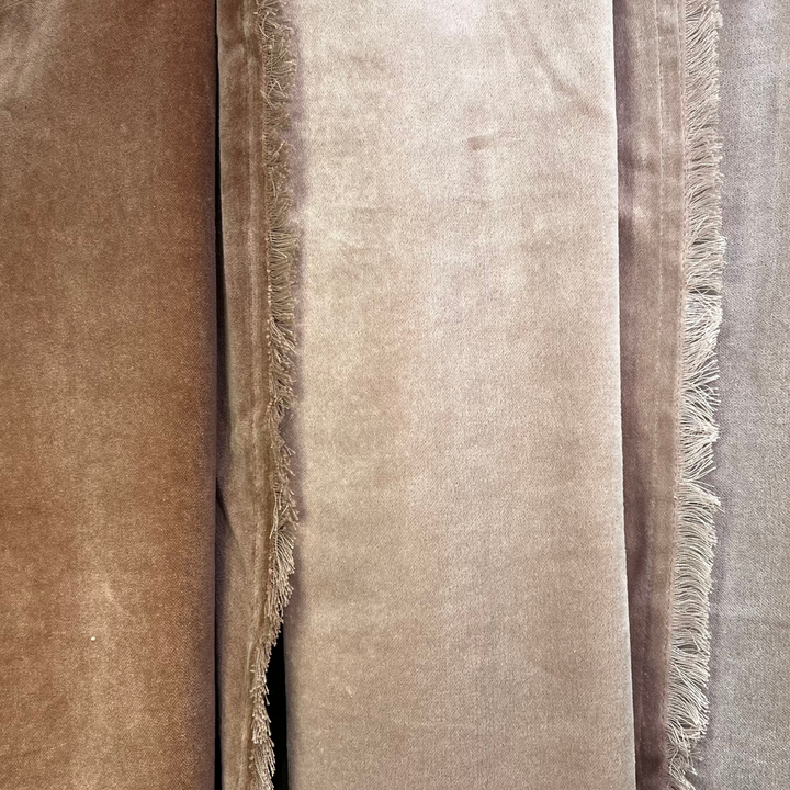 L to R: Rosewood, Sesame, Taupe