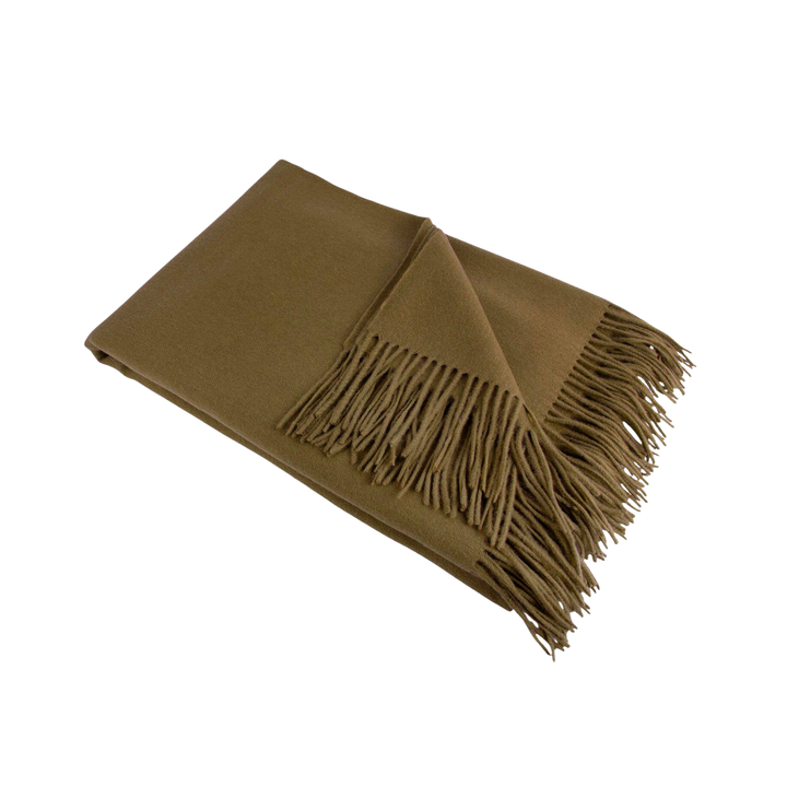 Amar Nut Camel Wool Throw Blanket