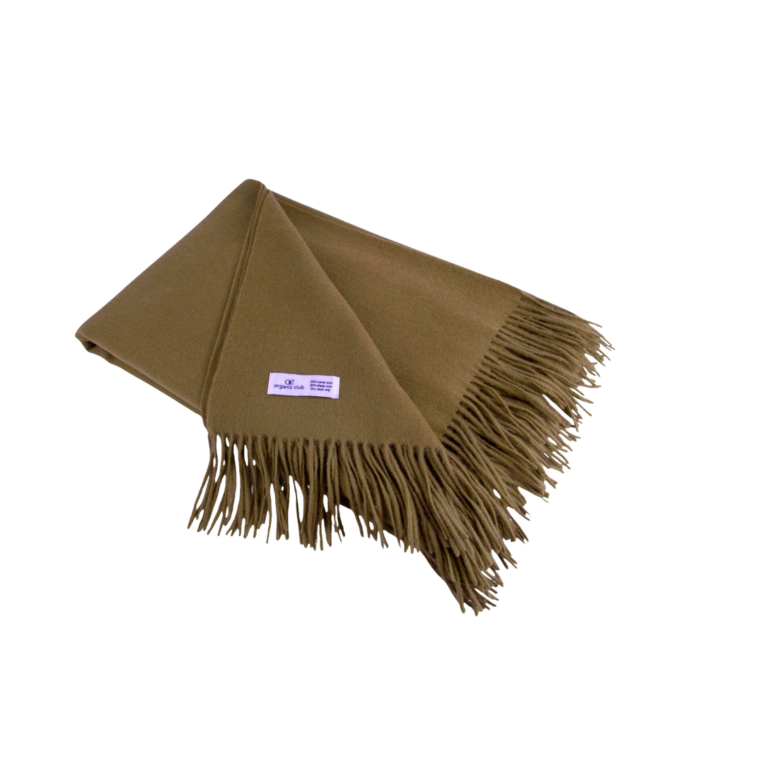 Amar Nut Camel Wool Throw Blanket