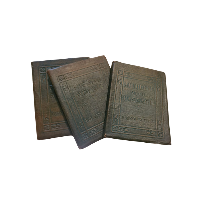 Antique Pocket Bound Books (Kipling, 1920s) - Set of 3