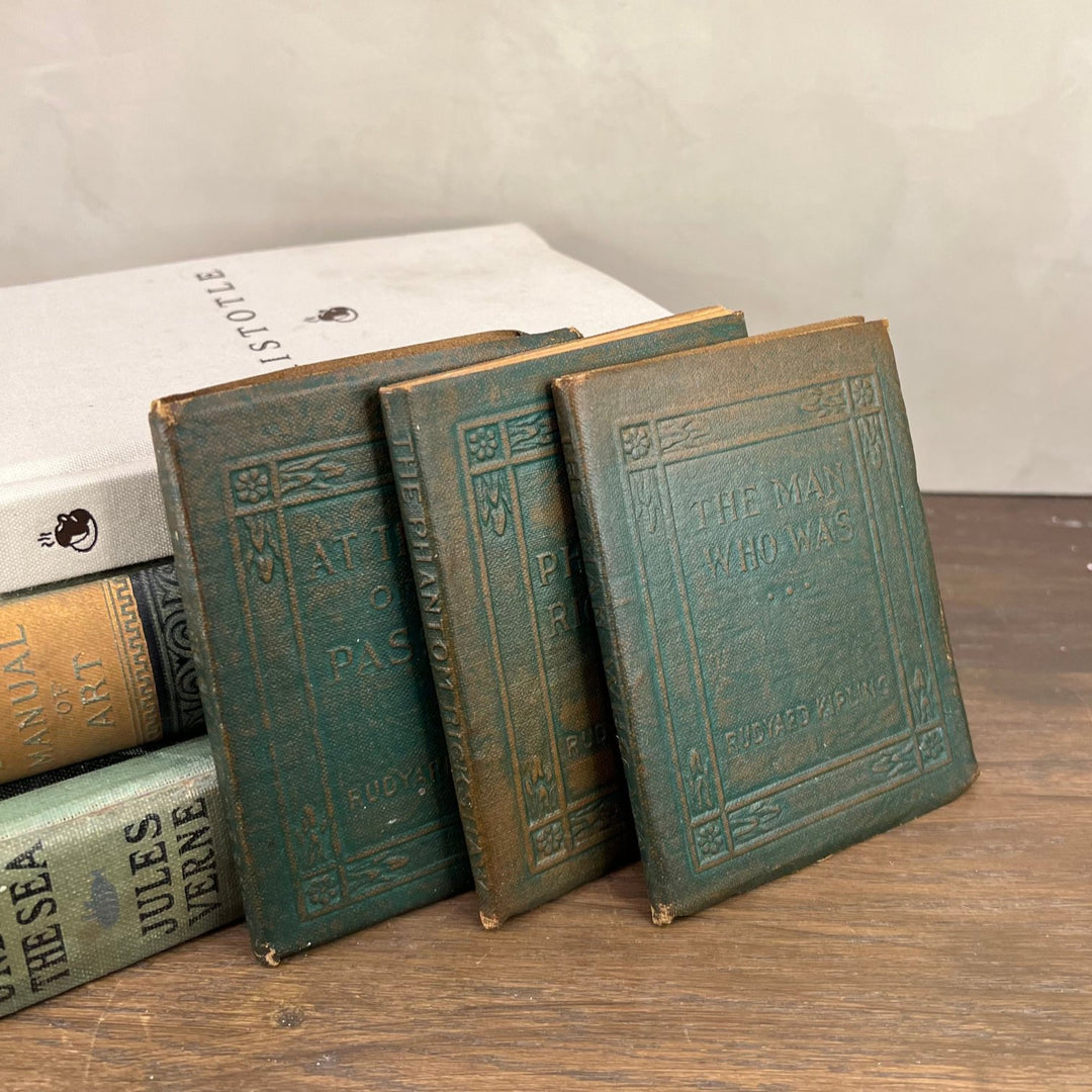 Antique Pocket Bound Books (Kipling, 1920s) - Set of 3