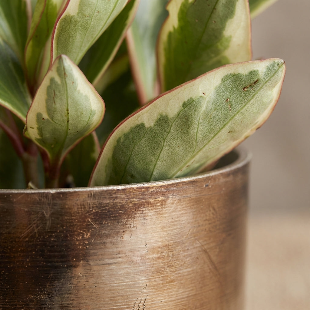 Jo Artisan Patina Brushed Metal Planter