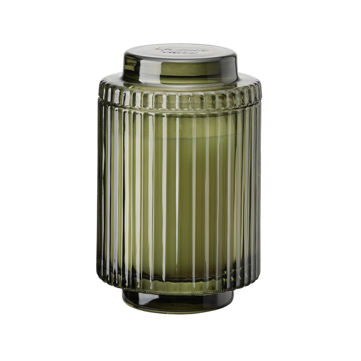 Aurélie Reeded Glass Candle: Mandarin Matcha (M)