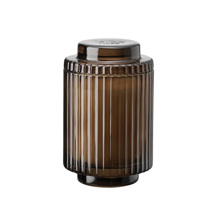 Aurélie Reeded Glass Candle: Santal Himalayen - (M)