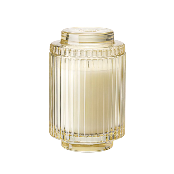 Aurélie Reeded Glass Candle: Champs de Tuberose - (M)