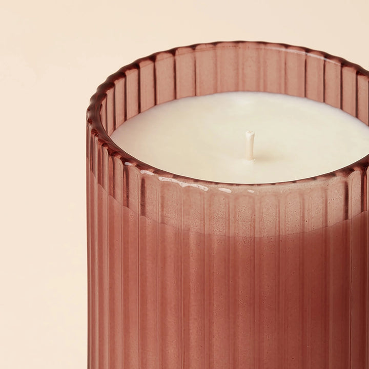 Aurélie Reeded Glass Candle: Watermelon Mint Zest (L)