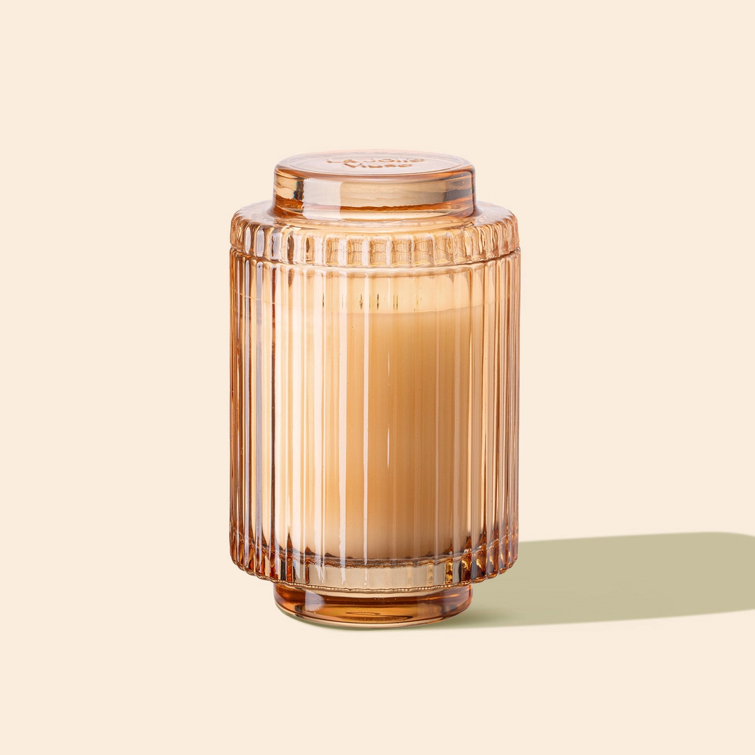 Aurélie Reeded Glass Candle: Yuzu & Neroli Blossom (M)