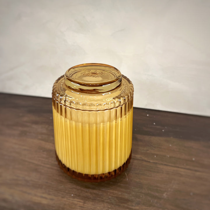 Aurélie Reeded Glass Candle: Yuzu & Neroli Blossom (M)