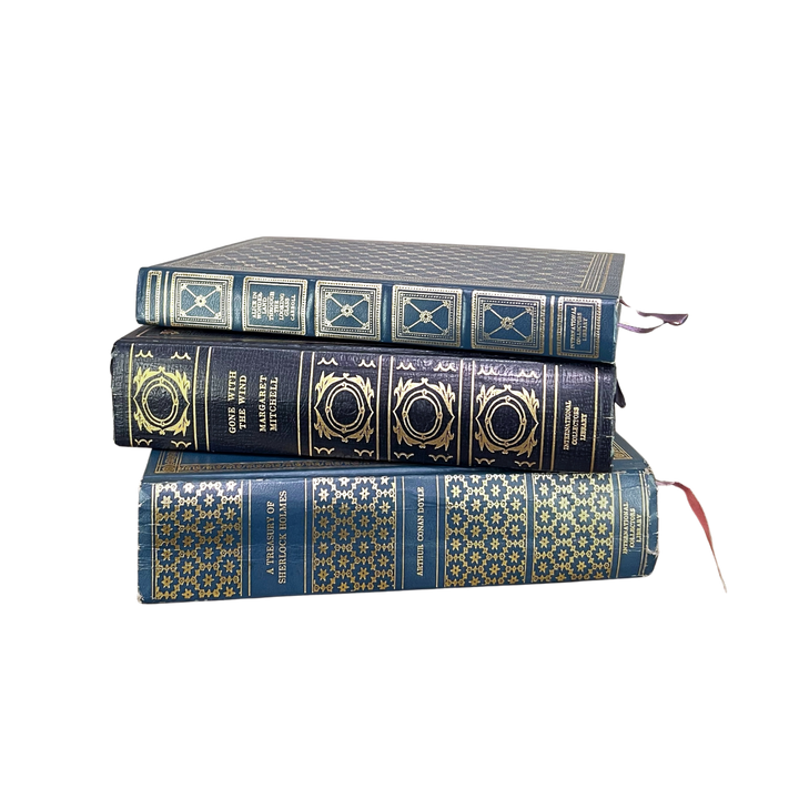 Vintage Blue Gilded Books - Classics