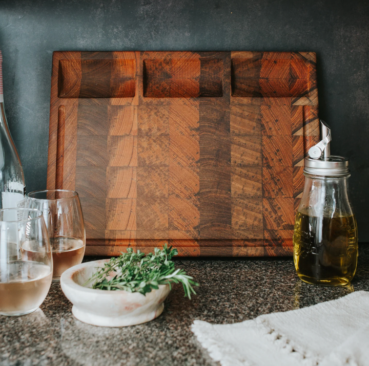 Burmese Teak End Grain Cutting Board