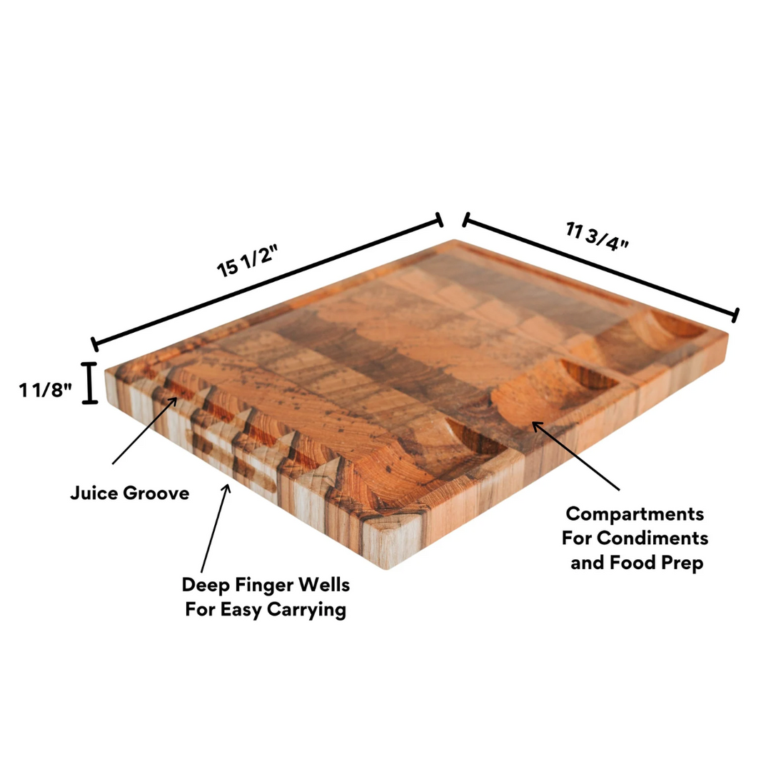 Burmese Teak End Grain Cutting Board