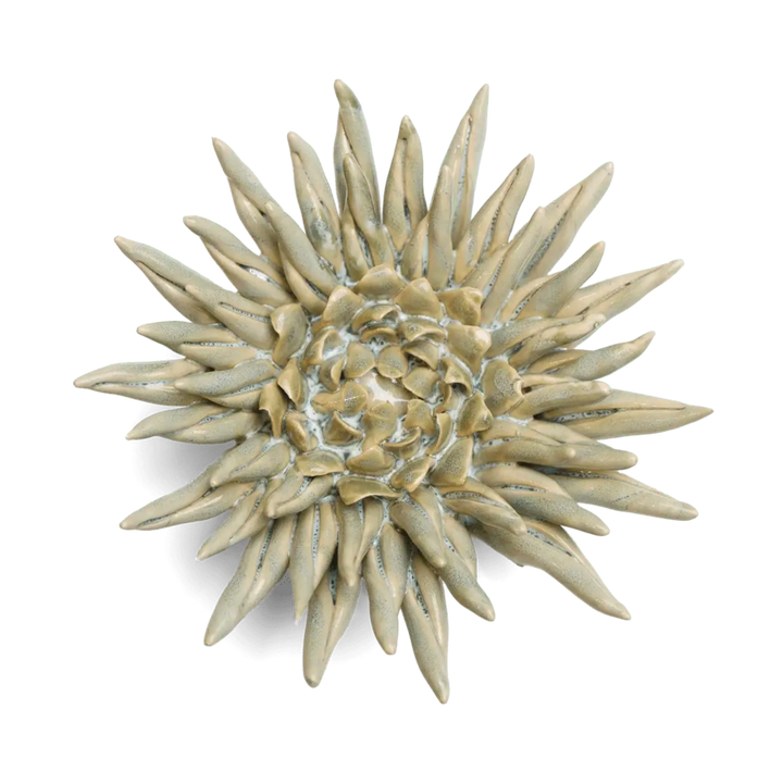 Ceramic Flower Wall Art Flower: Large Flower Green 6"