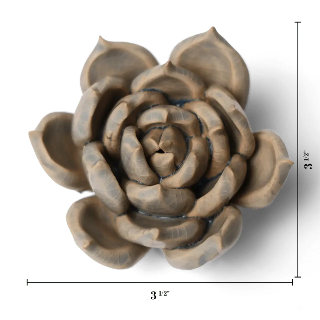 Ceramic Flower Wall Art Succulent Blue 12: Succulent Light Blue