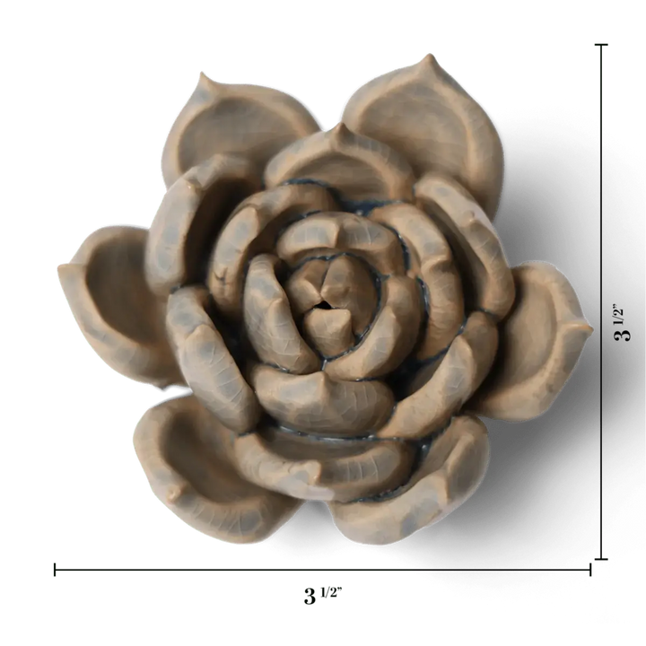 Ceramic Flower Wall Art Succulent Blue 12: Succulent Light Blue