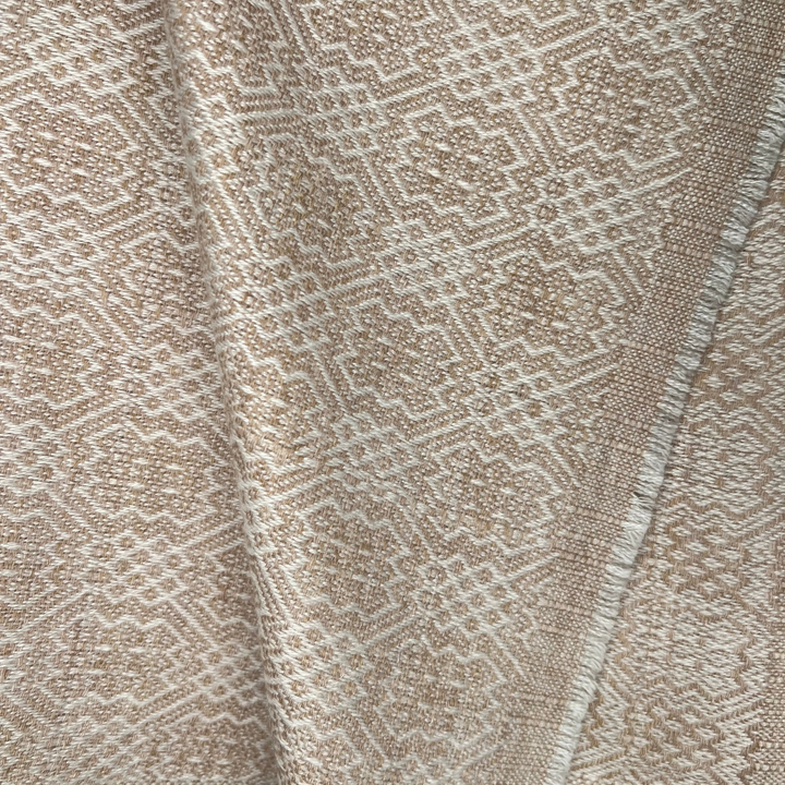 Dhanvi Patterned Cashmere Blanket - Tan