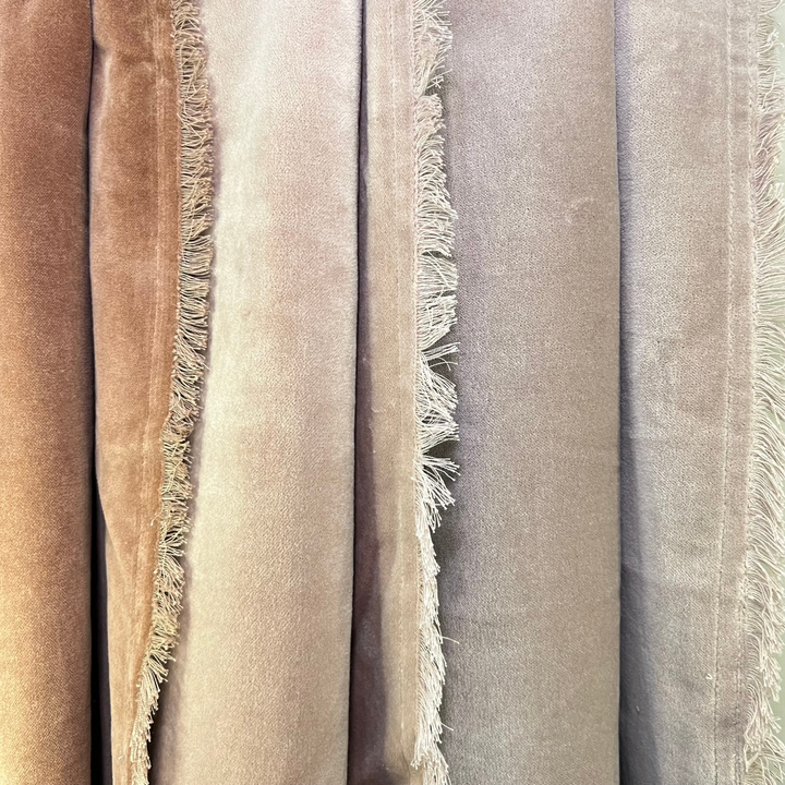 L to R: Rosewood, Sesame, Taupe