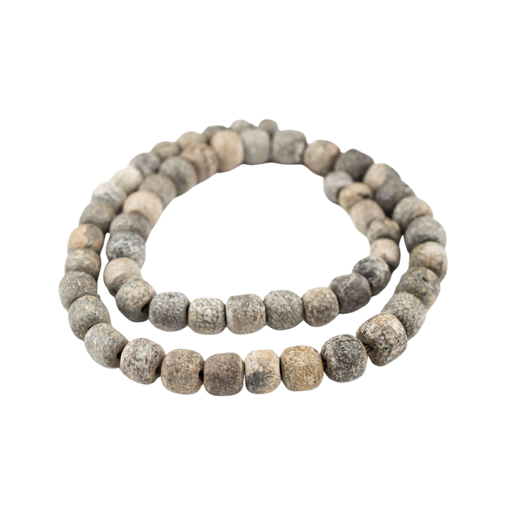 Fossilized Stegodon Stone Beads