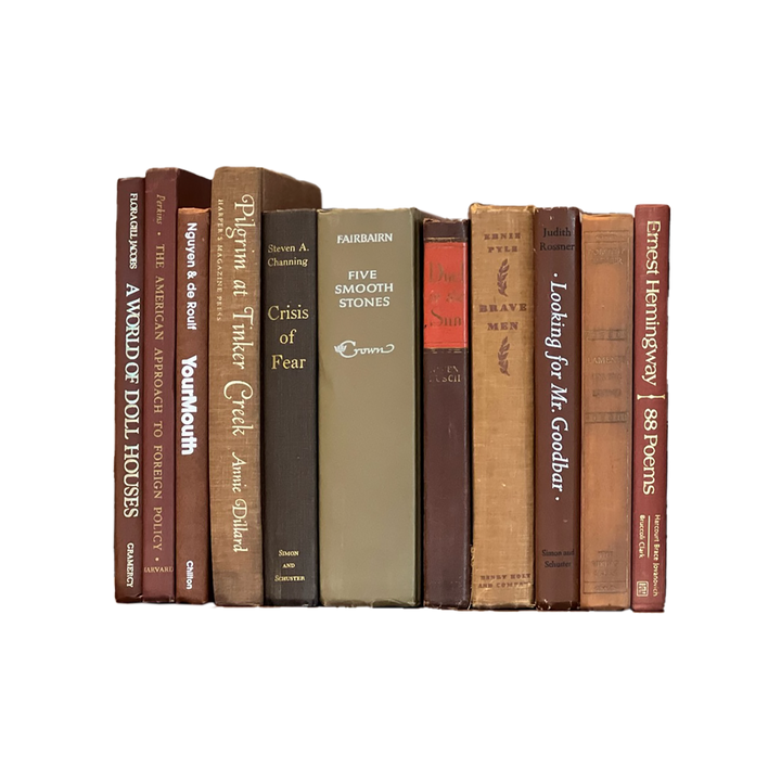 Vintage & Antique Books - Light Brown