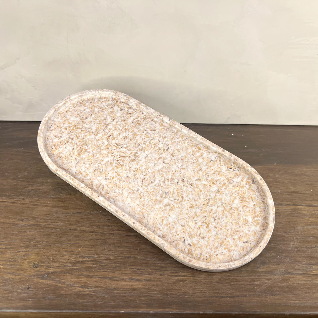 Upcycled Oval Tray: Rice Husk