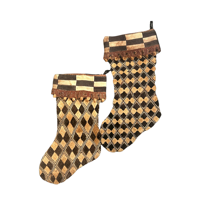 Vintage Kuba Cloth Stockings