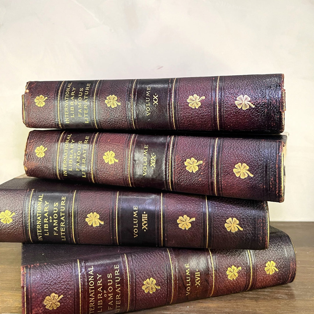 Leather Bound Antique Books: 1898 Int'l Library of Famous Literature (First Edition. 1 of 1000 copies - RARE)