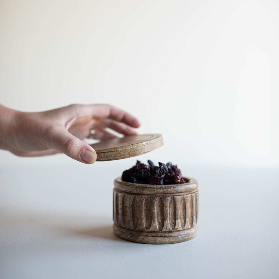 Mara Carved Salt Cellar