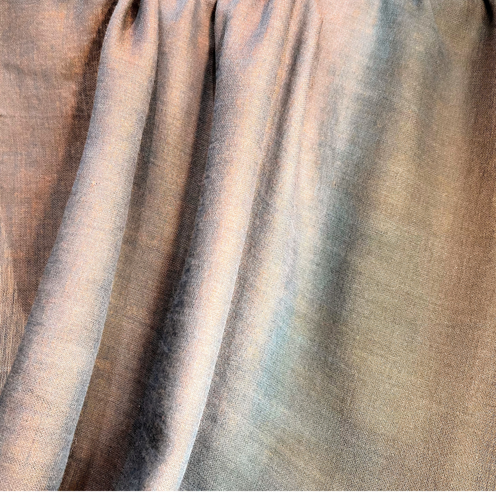Ombre Wool Silk Throw Charcoal blue - 2