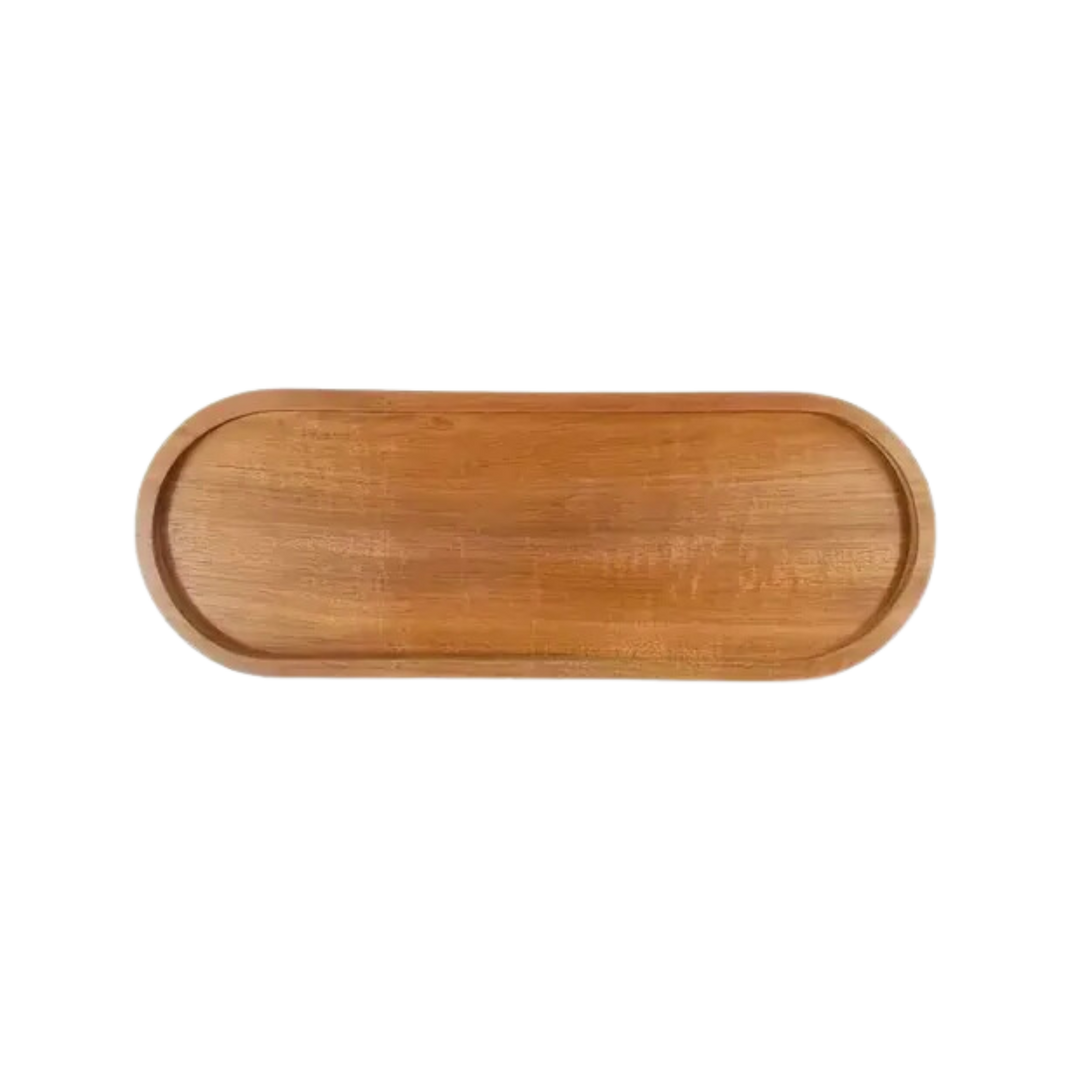 Acacia Wood Oval Tray