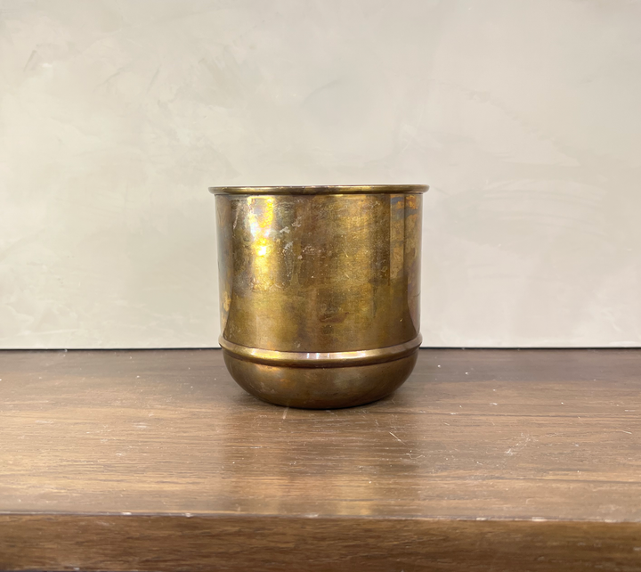 Aged Brass Primrose Pot