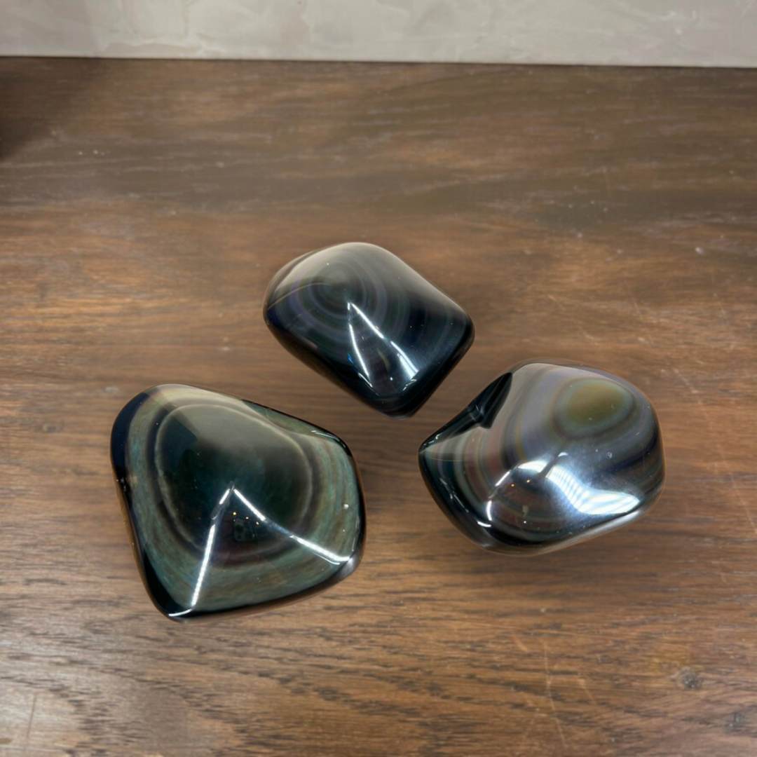 Rainbow Obsidian Palm Stones