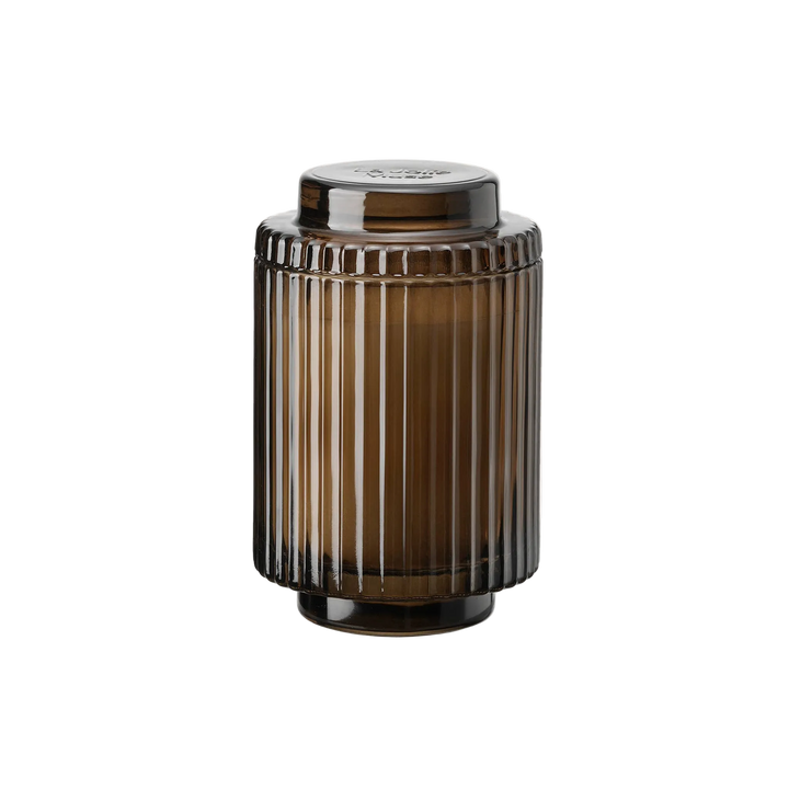 Aurélie Reeded Glass Candle: Santal Himalayen - (S)