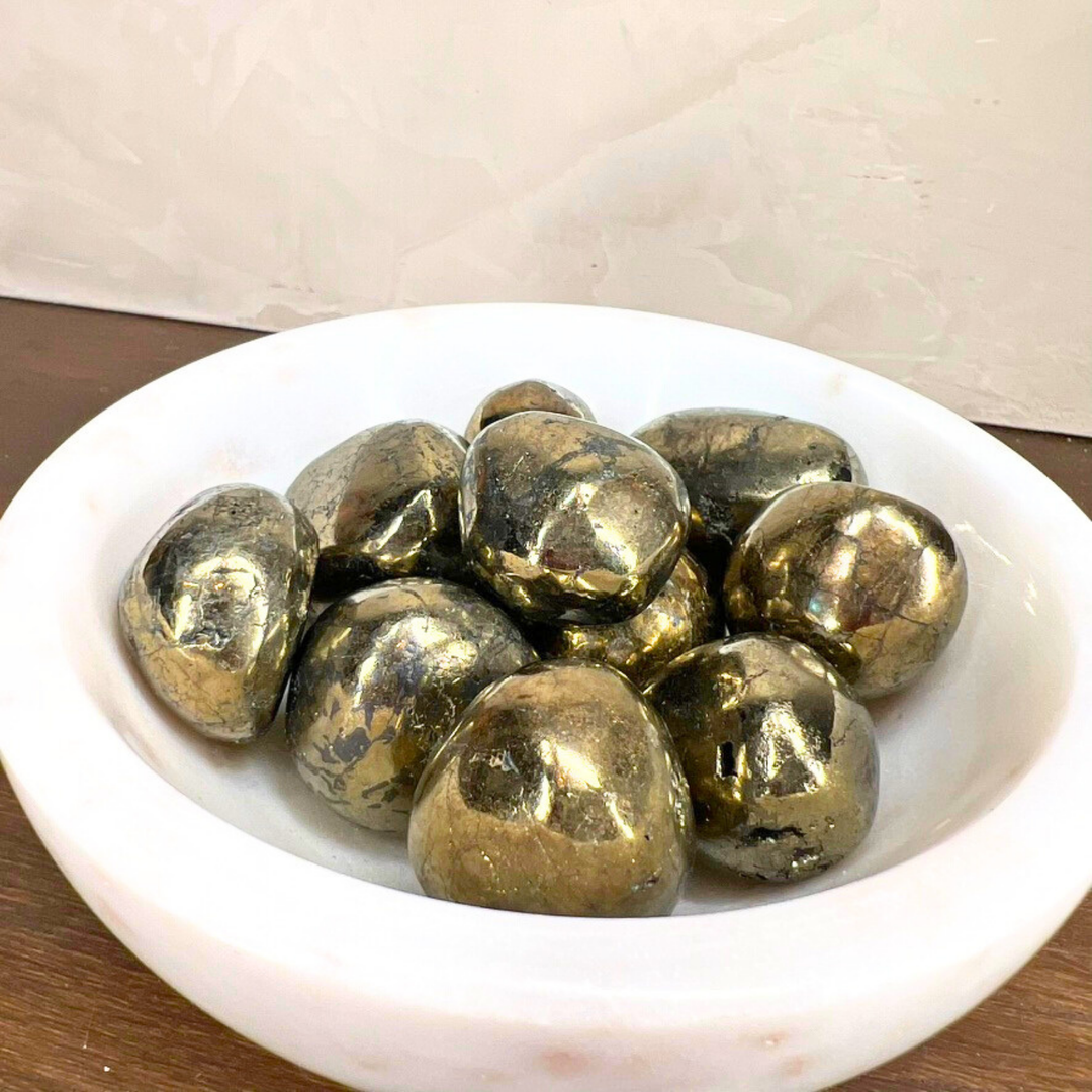 Smooth Polished Pyrite Pebbles