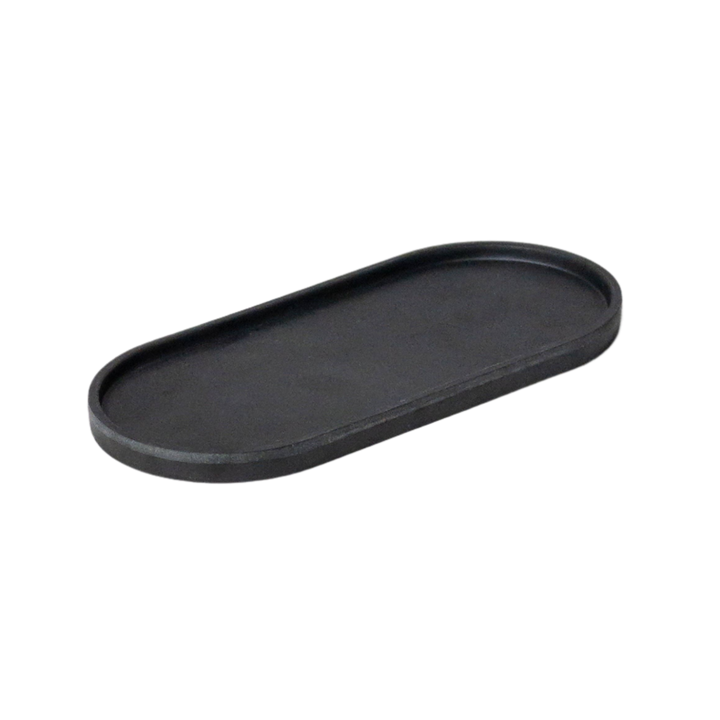 Upcycled Oval Tray: Bamboo Fibre Black