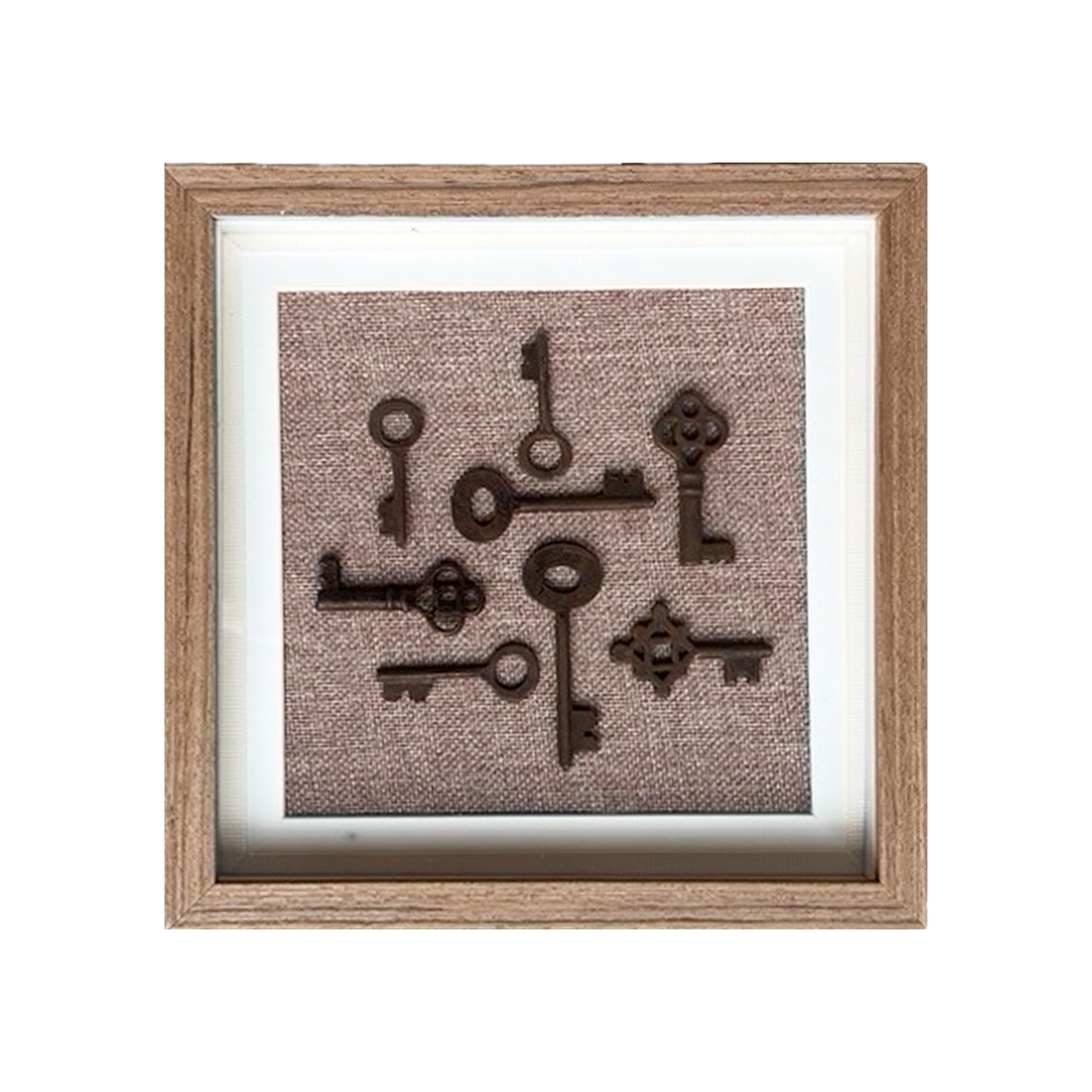 Vintage Keys Art - Petite Walnut