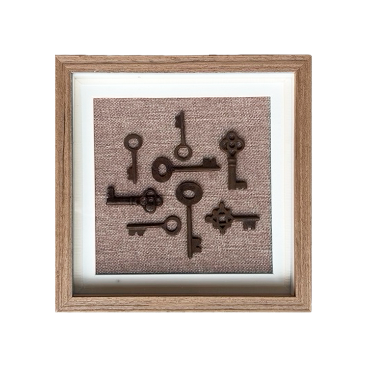 Vintage Keys Art - Petite Walnut