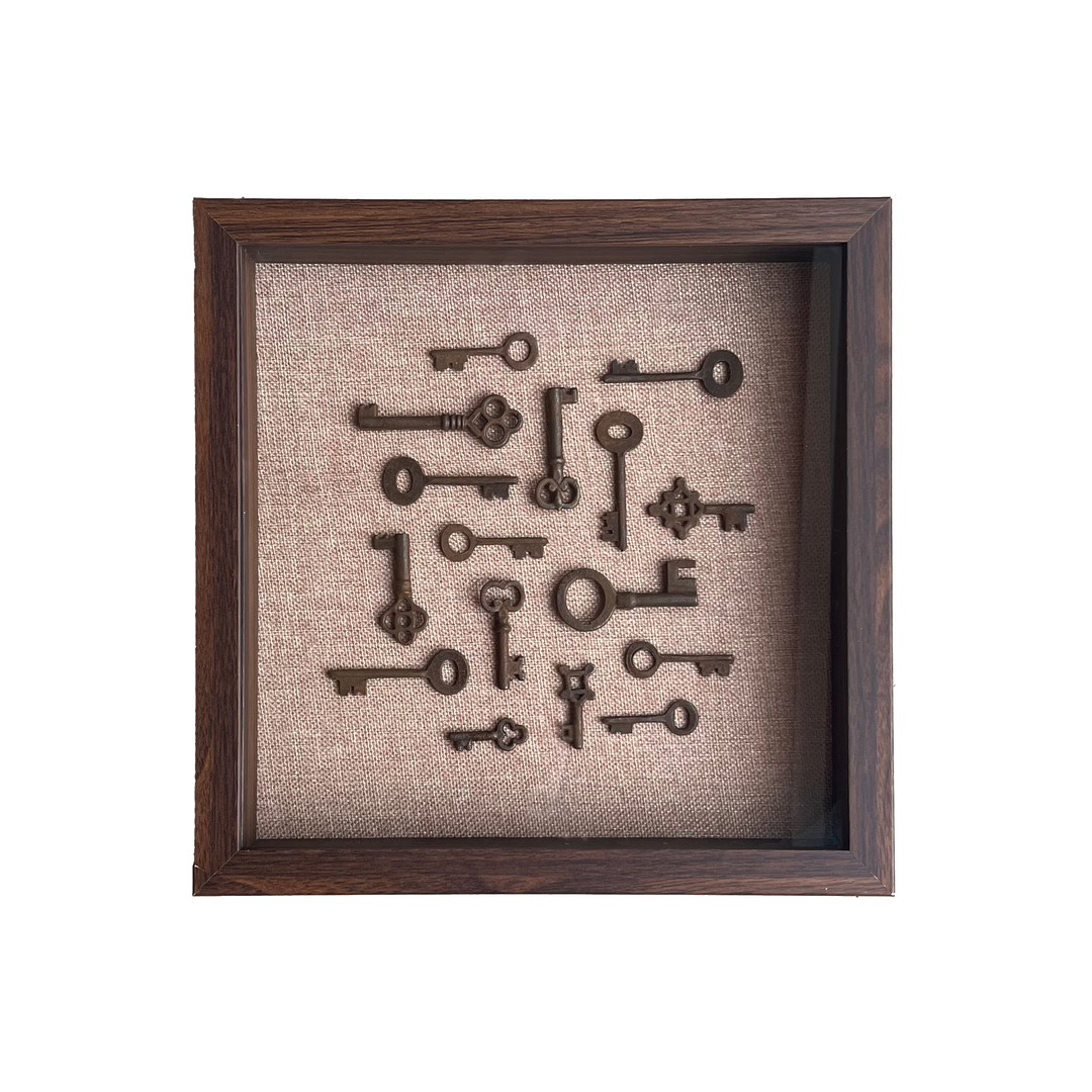 Vintage Keys Art - Walnut