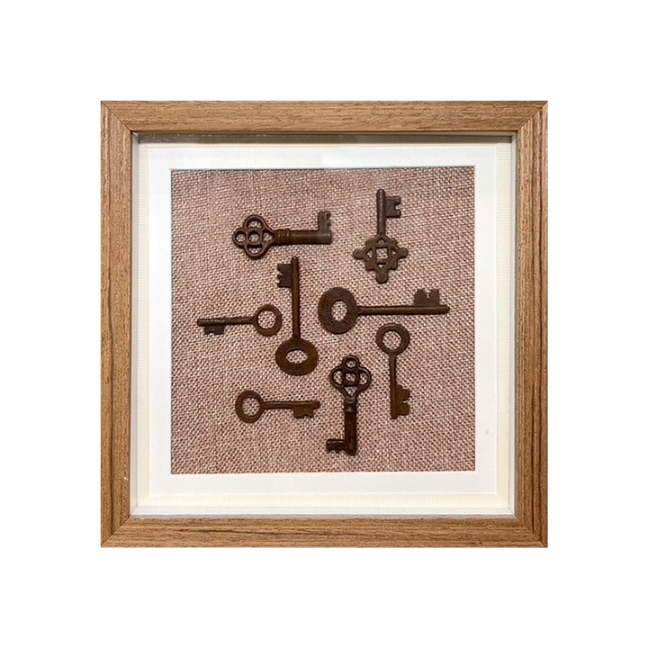 Vintage Keys Art - Petite Walnut