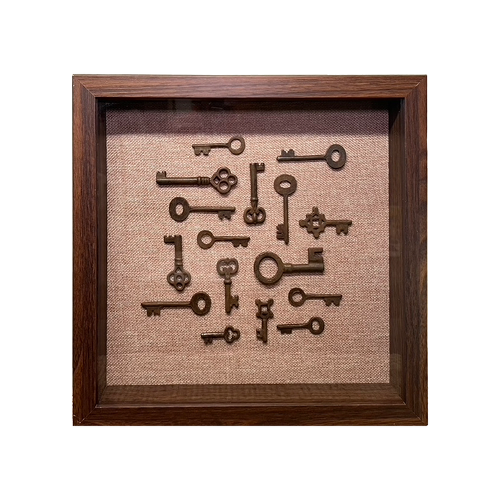 Vintage Keys Art - Walnut