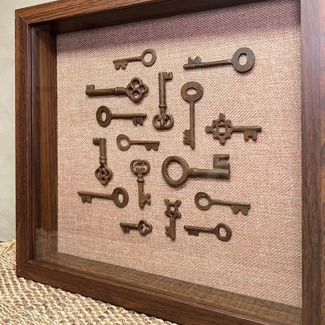 Vintage Keys Art - Walnut