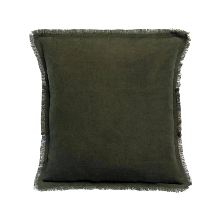 Vivienne Olive Linen Pillow