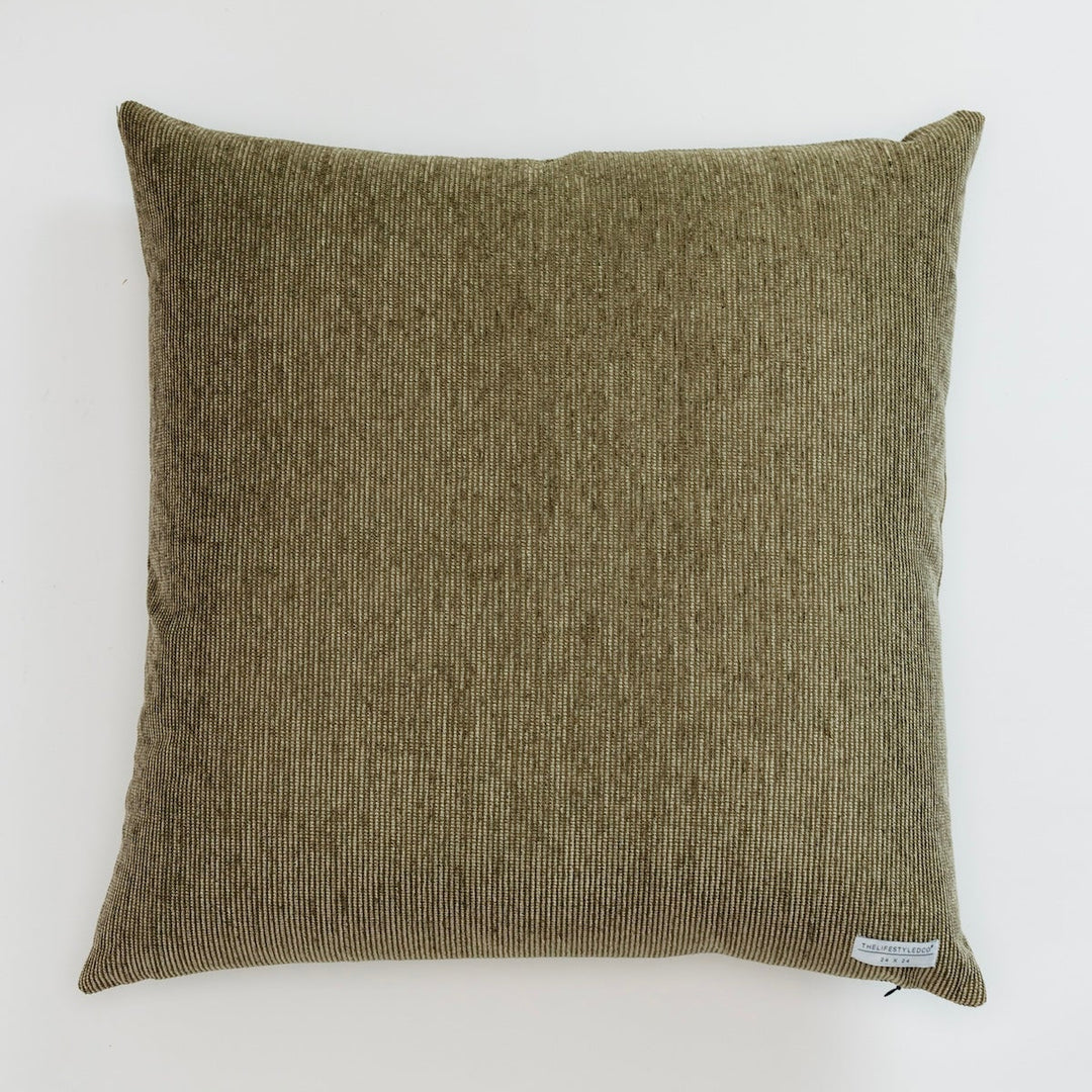 Warner Chenille Pillow - Olive