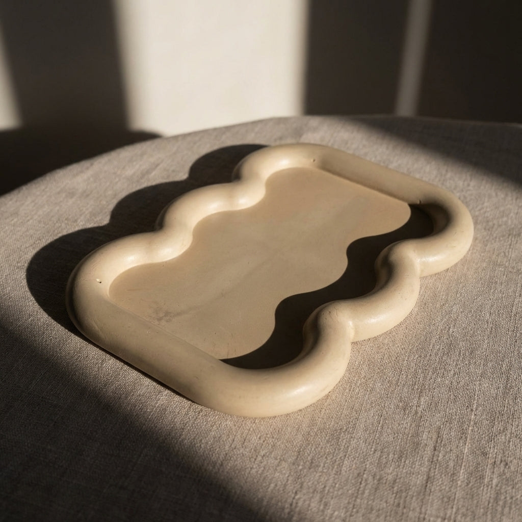 Wavy Tray: Sandstone