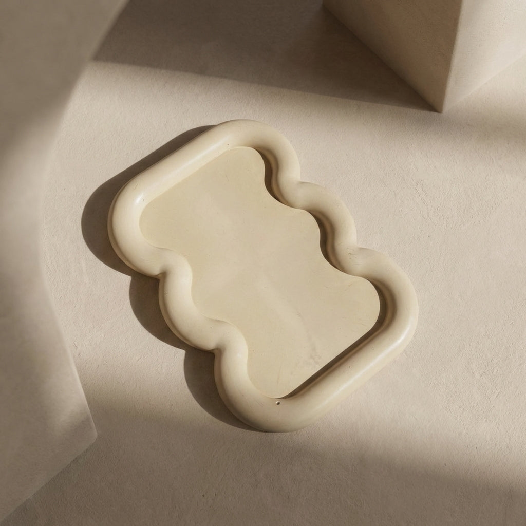 Wavy Tray: Sandstone