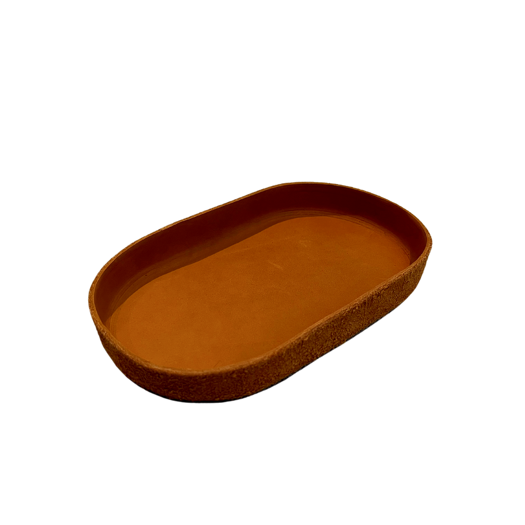 Leather Valet Tray: Oval