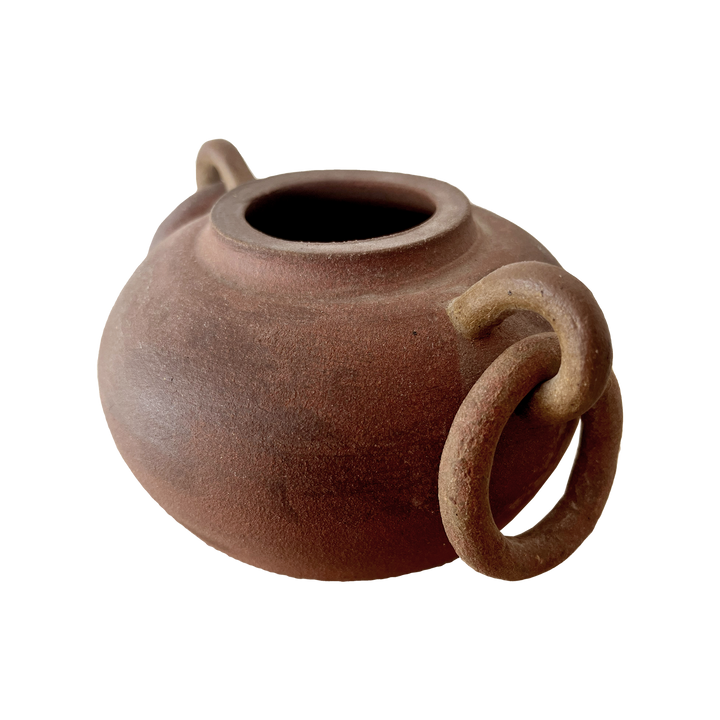 Vintage Clay Vase with Handles