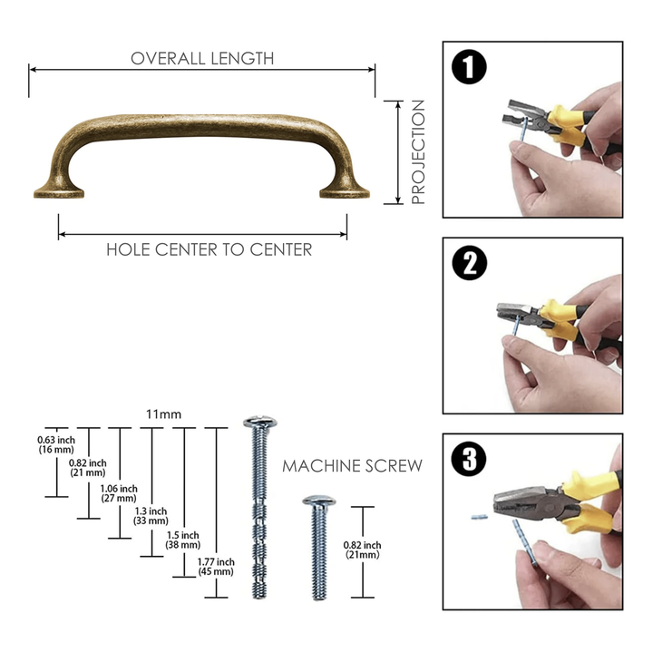 Ribbed Cabinet Bar Pull